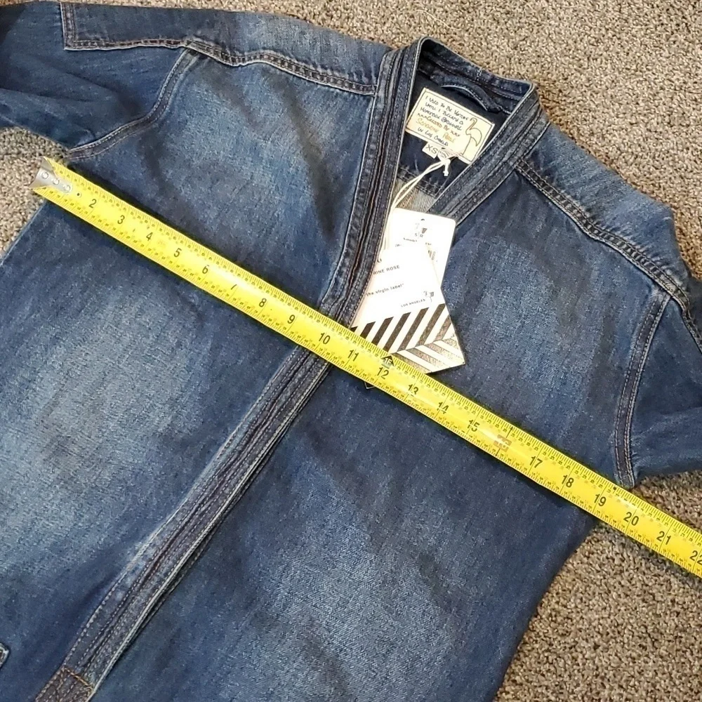 NWR Sandrine Rose X Free People Distressed Y2K 90s jumpsuit coverall jeans XS